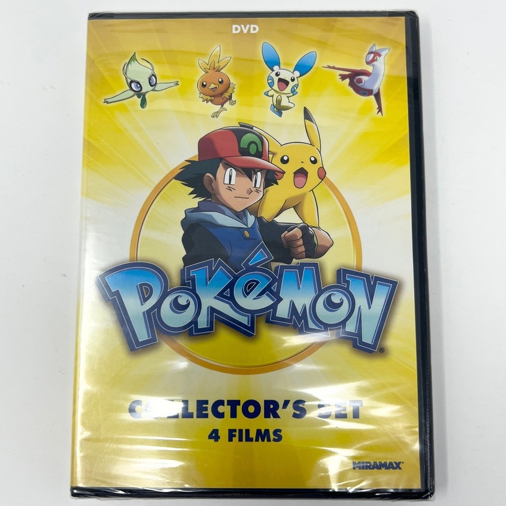 Pokemon Collector's Set 4 Films DVD Heroes 4Ever‎ Destiny Deoxys Jirachi Miramax
